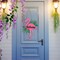 Flamingo Welcome Wood Door Summer Sign Large Hawaiian Decorations Hawaiian Themed Wall Art Hanging Sign